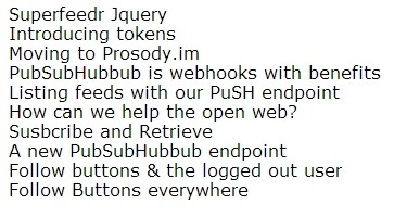 jQuery superfeedr